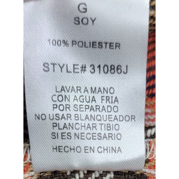 Blue B Shacket Plaid Button-Down Shirt  Jacket Rust Brown Flanne  Womens Lg New - Picture 9 of 10